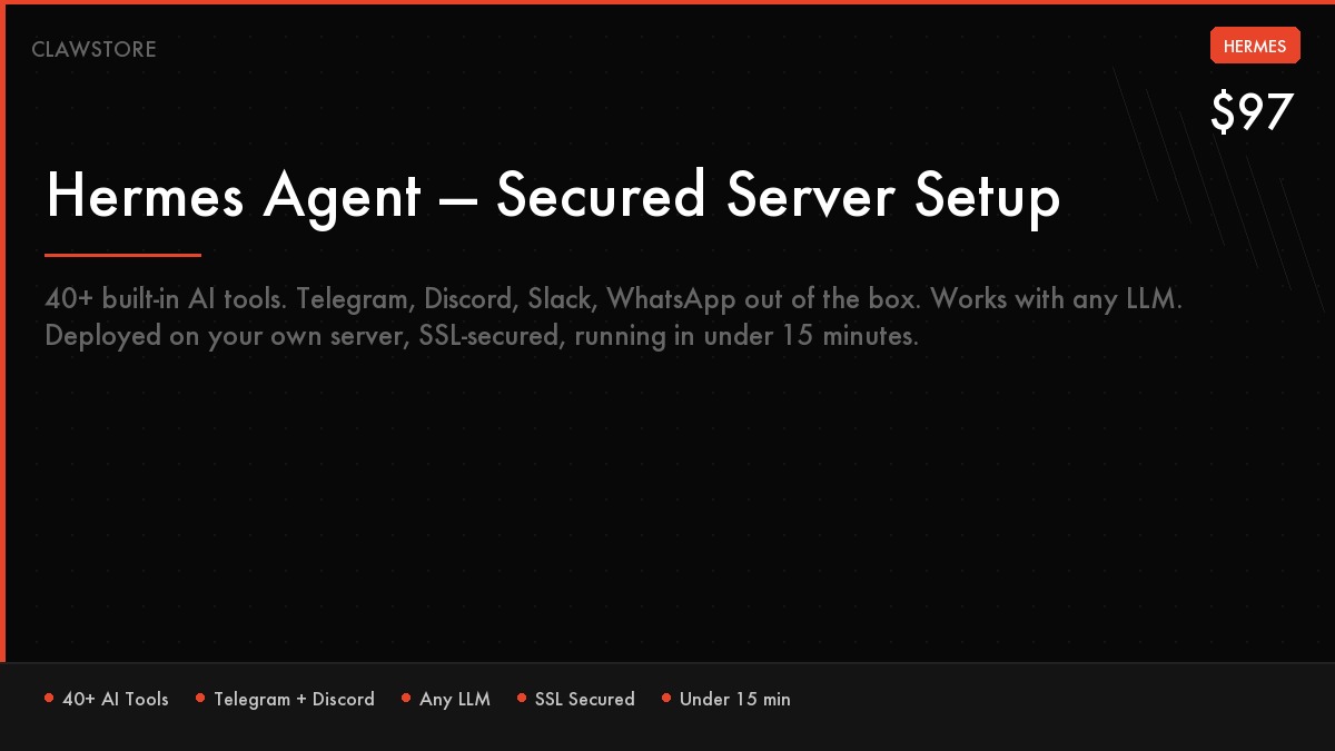 Hermes Agent — Secured Server Setup