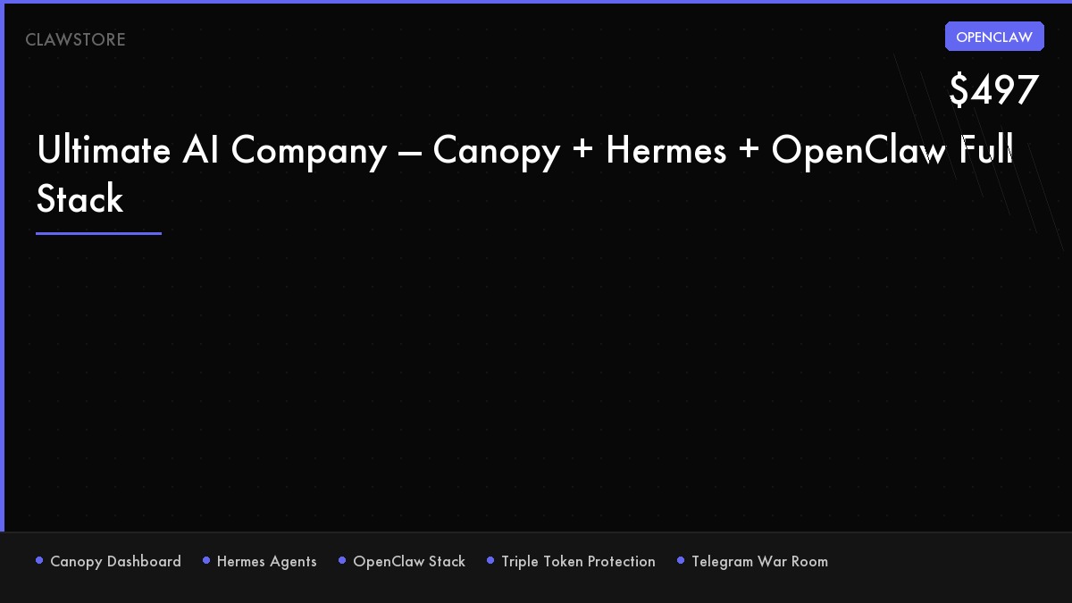 Ultimate AI Company — Canopy + Hermes + OpenClaw Full Stack