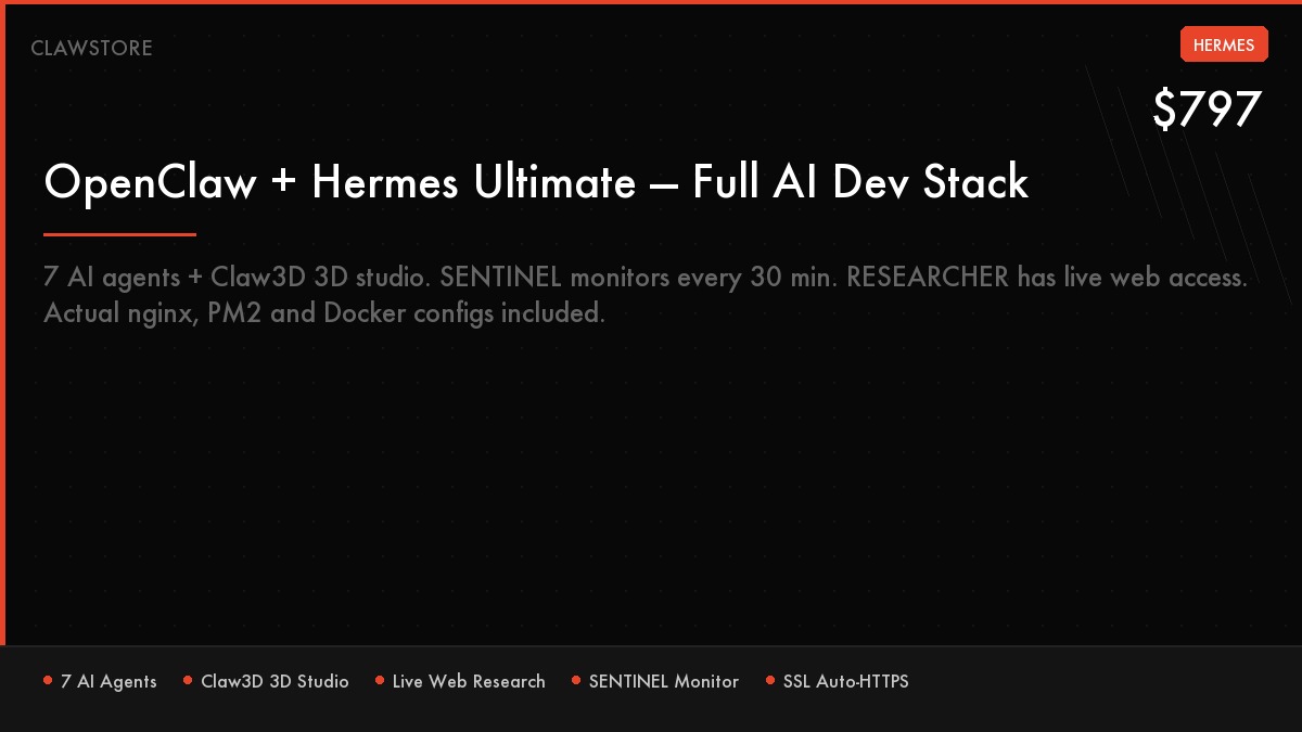 OpenClaw + Hermes Ultimate — Full AI Dev Stack
